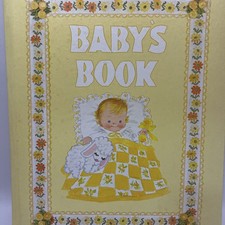 Vintage CR GIBSON Yellow Baby Milestone Memory Book Mary McClain Birth -7 Years