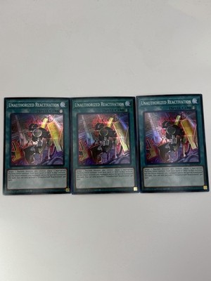 YUGIOH: 3x Unauthorized Reactivation SR10-EN041 Super Rare 1st Edition Near Mint