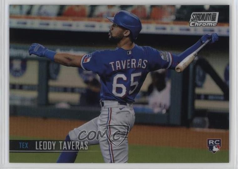 2021 Topps Stadium Club Chrome Refractor Leody Taveras #290 Rookie RC e0q