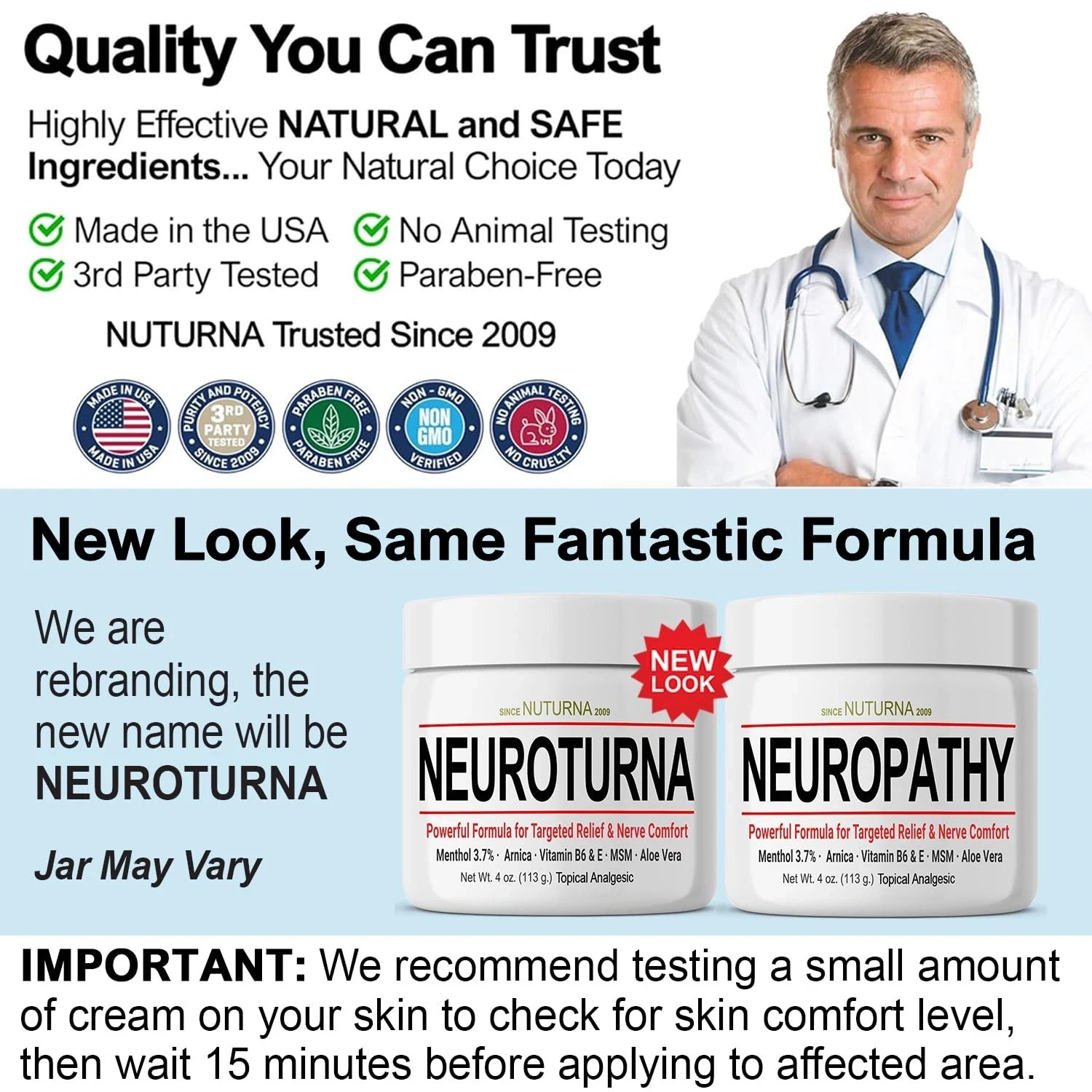 Neuropathy Relief Cream - Fast Acting for Feet, Hands, Legs & Toes