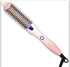 K K 1.5 Inch Ceramic Ionic Curling Pink Brush Volumizer, New Open Box