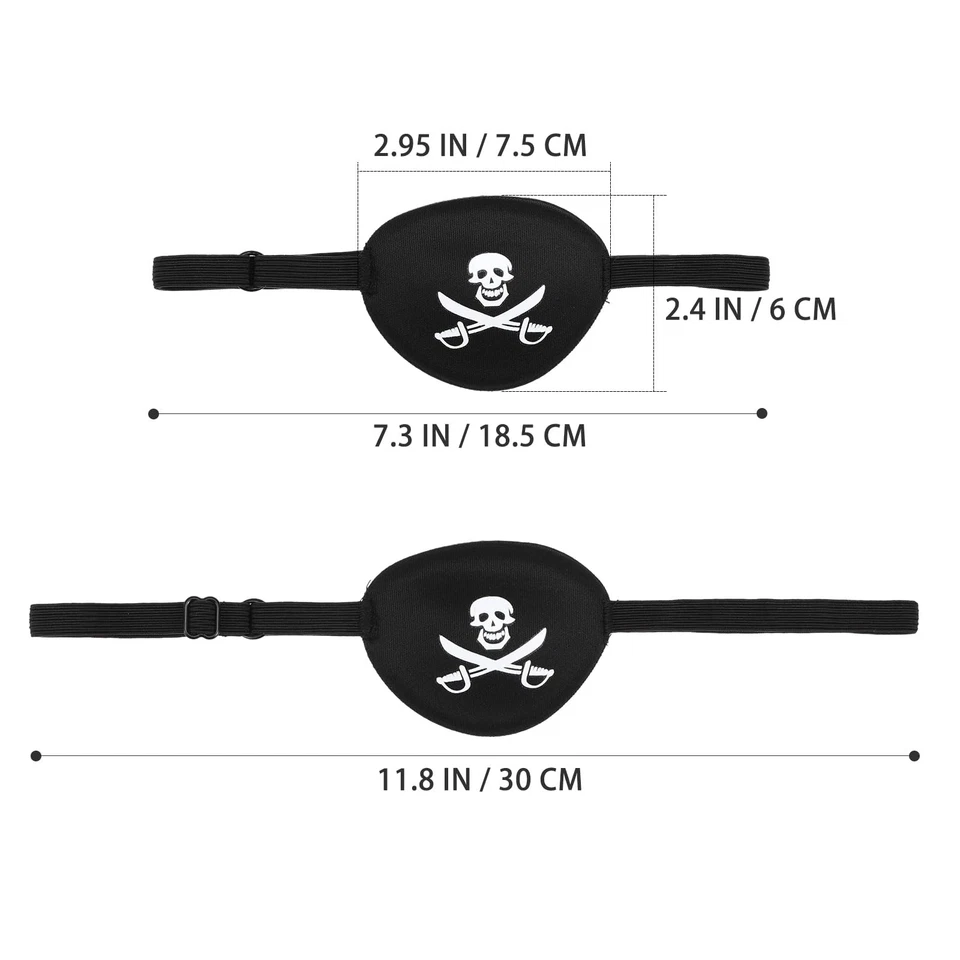 Pirate Skull Eye Patch for Kids - Lazy Eye Mask for Children Black - Image 3 of 4