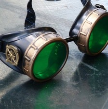 Steampunk Vintage pilot goggles motorcycle biker aviator glasses burning man