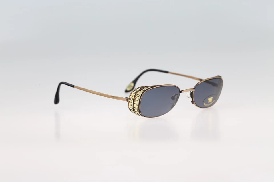 Dolce Vita DVS 53 04,, Vintage 90s side shields small slim rectangle sunglasses - Image 4 of 4