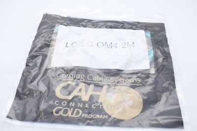 NEW Corning LC/LC OM4 2M Fiber Optic Patch Cable Aqua 