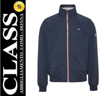GIUBBOTTO UOMO TOMMY JEANS Mod. DM0DM07366 (CBK) BOMBER COTONE (-30%) | eBay