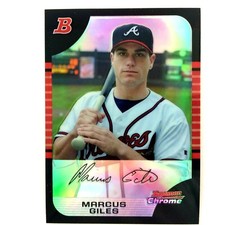 Marcus Giles 2005 Bowman Chrome Refractor Parallel #37 MLB Atlanta Braves