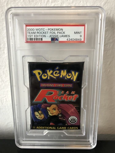 Pokemon 1st Edition Team Rocket Foil Pack Booster Pack PSA 9 MINT WOTC