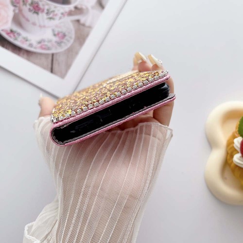 Bling Glitter Leather Flip Wallet Phone Case Cover For Samsung A15 A05S A72 A14 - 第 6/20 張圖片