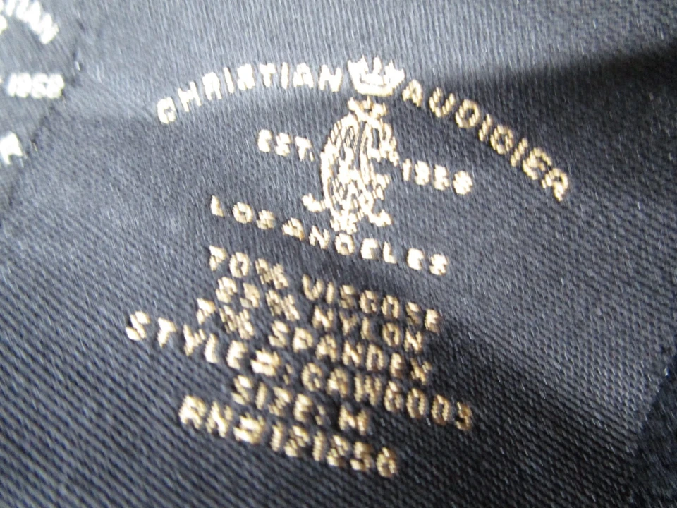 Christian Audigier Suéter Mujer Mediano Negro Tachonado Cárdigan Manga Larga Foto 4 de 4