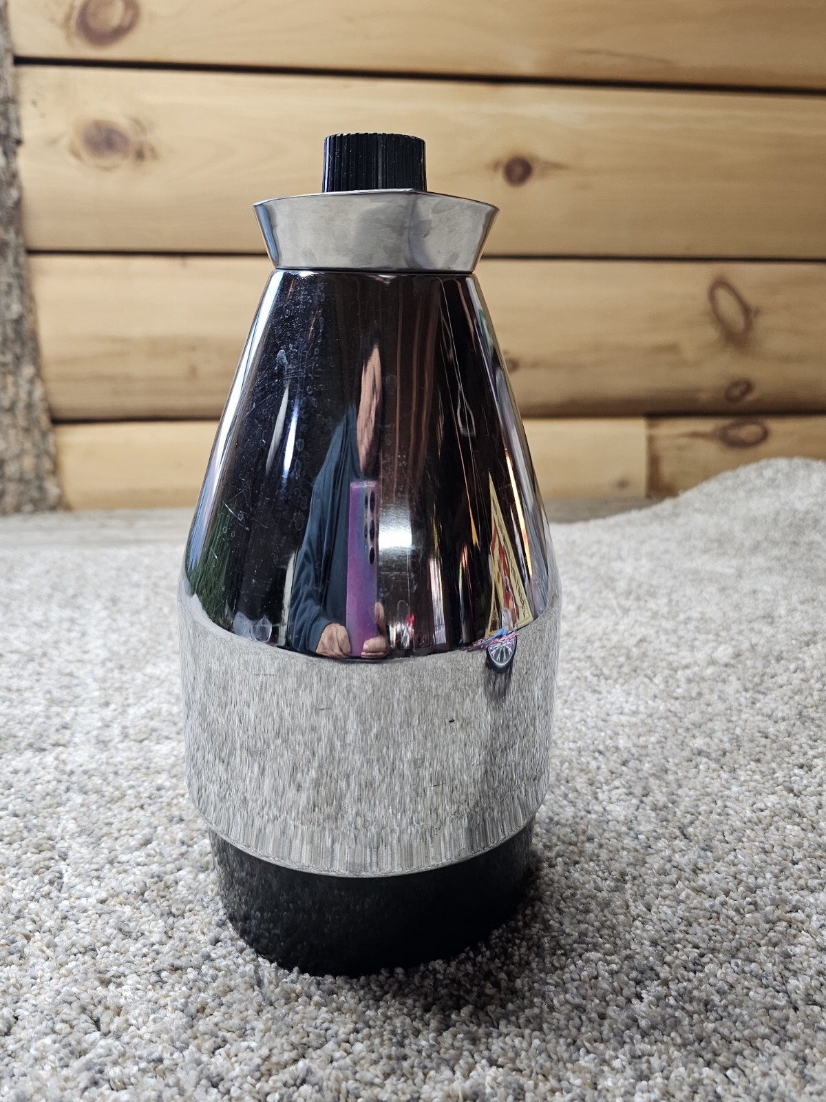 Vintage Stainless Steel Thermal Coffee Carafe Hot Beverage Decanter 10" Tall