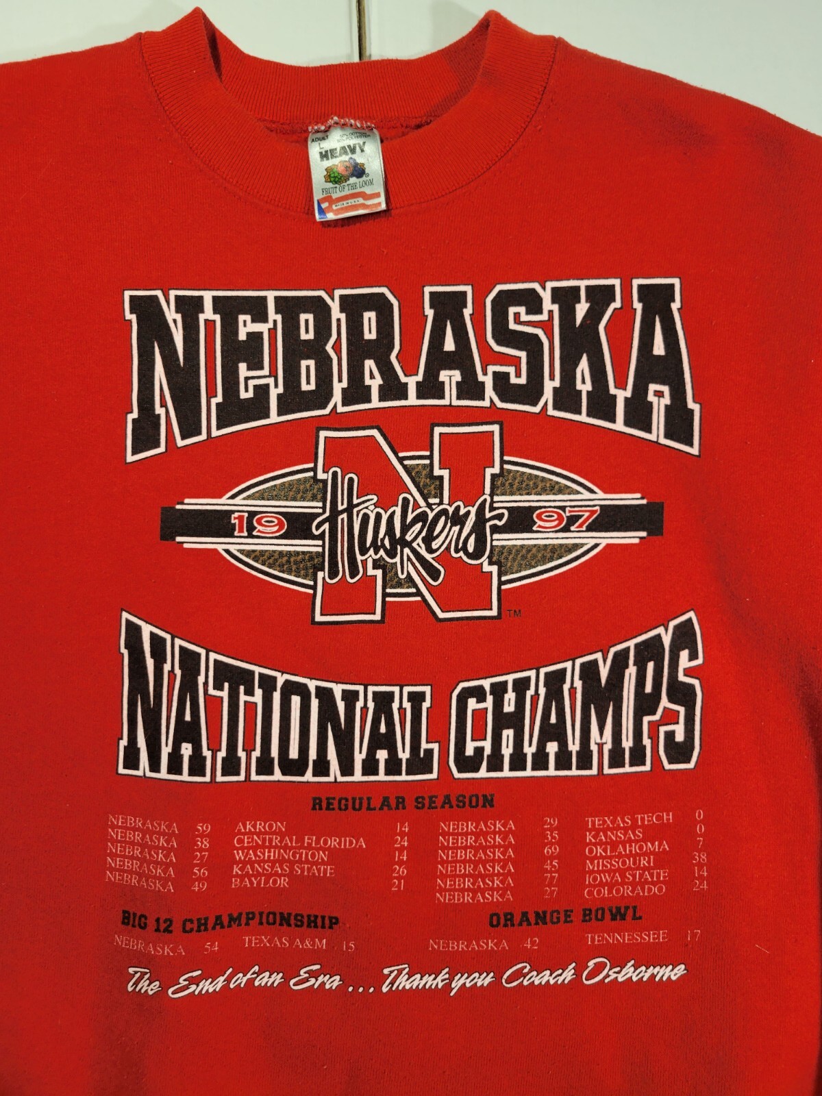 Vintage 1997 Nebraska Corn Huskers National Champs Pu… Gem