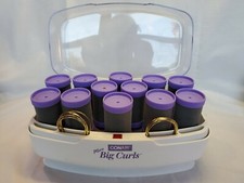 Conair MORE BIG CURLS HOT ROLLERS 12 Jumbo Flocked Curlers With 11 Clips