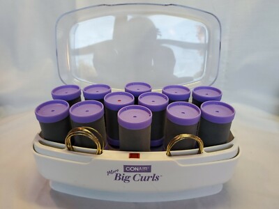 Conair MORE BIG CURLS HOT ROLLERS 12 Jumbo Flocked
