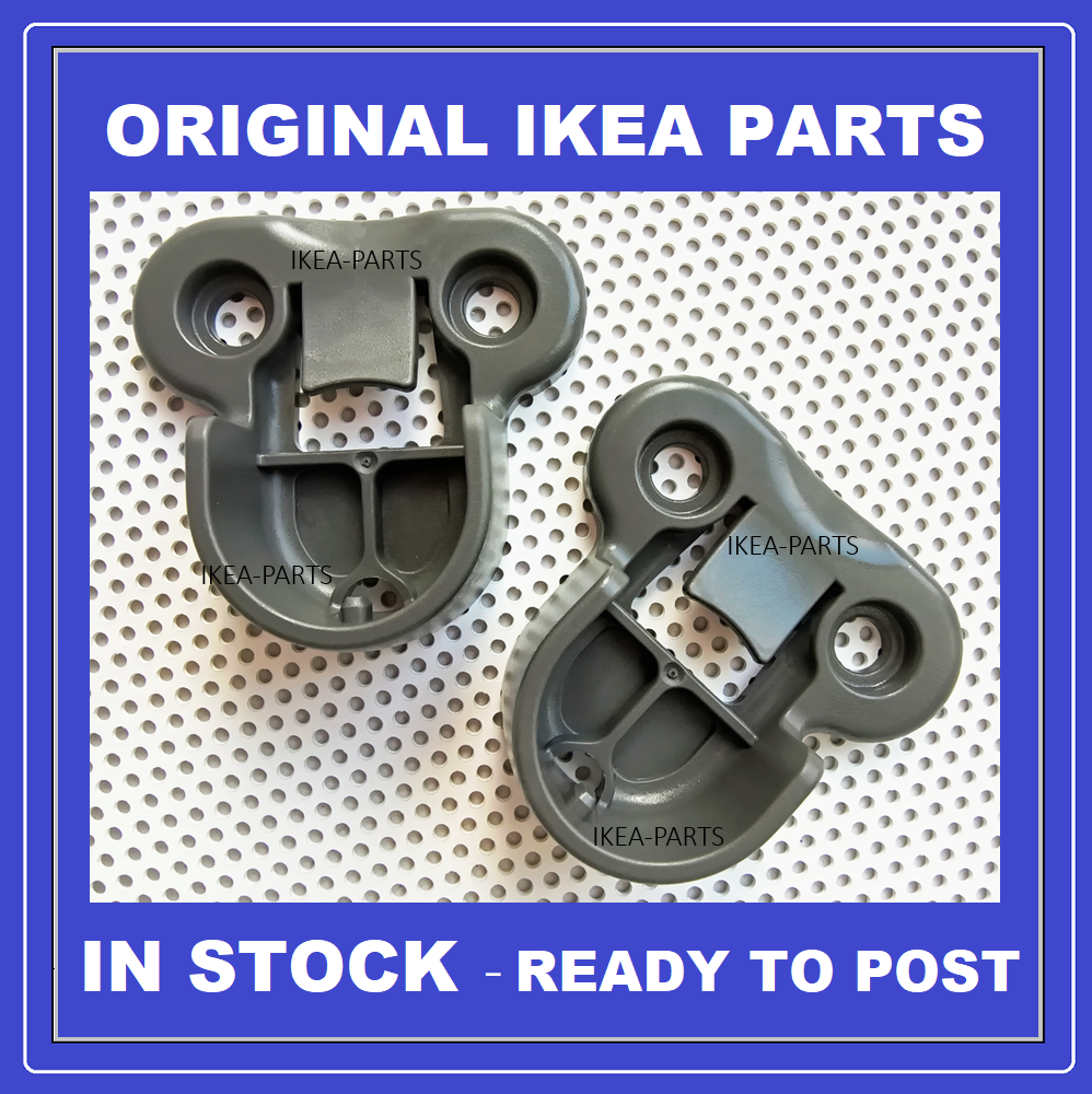 Ikea PAX wardrobe brackets clips for KOMPLEMENT hanging rail grey 130627 x2