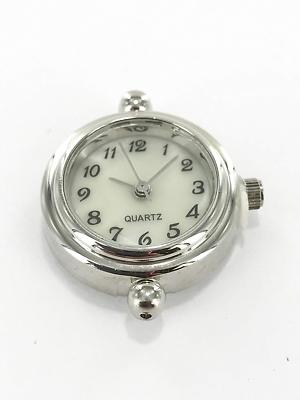 Beading Watch Faces for Jewelry making Silver Round White 20 mm Jewelry Making