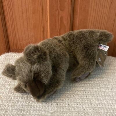 NEW Hansa Toys Plush Sleeping Bear Cub Hand Sewn Handmade Stuffed Animal NWT