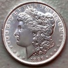 1886  MORGAN SILVER DOLLAR 90% SILVER $1 US COIN -NICE!  MR36 — photo 1