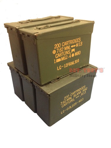 Boîte à Munitions US M19A1 – Cal.30 – Métal Vert Olive – MFH – Pour Stockage Ou Déco