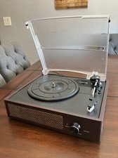 DIGITNOW Bluetooth Record Player Belt-Driven 3-Speed Turntable