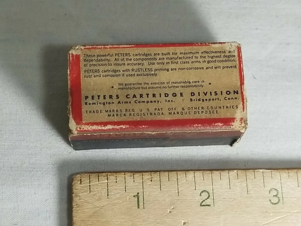 VINTAGE PETERS 22 LONG HIGH VELOCITY 50ct BOX EMPTY  - Image 3 of 4