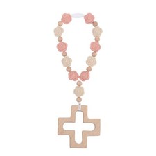 Cross Baptism Silicone Rosary - Baby Shower Baptism Party Supply Kids First R...