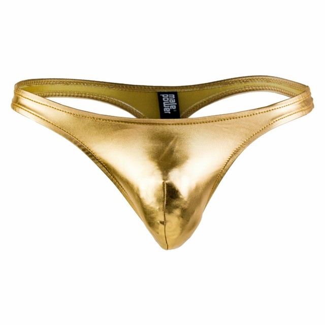 Shiny Gold Bong Thong 442070 by Male Power Size S/m for ...