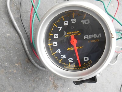 Auto Meter 6601 Pro Comp Memory 10k tachometer tach  MINTY  Mopar Ford Chevy GM