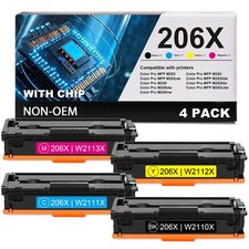 W2110X For HP 206A 206X Toner Set Color Laserjet Pro MFP M283fdw M255dw