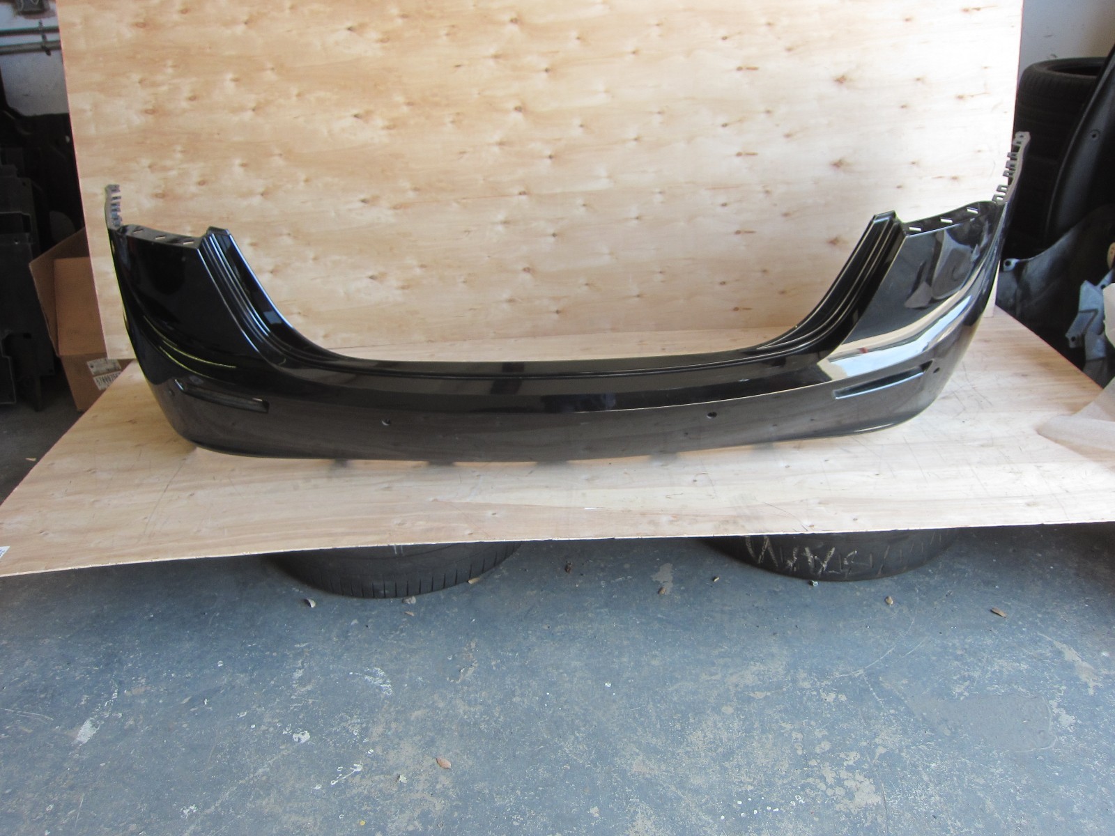 Maserati Ghibli. Rear Bumper.Black Dinged And Gouged .. Part# 673004365
