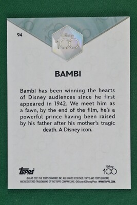 BAMBI 2023 Topps Chrome Disney 100 #94 | eBay