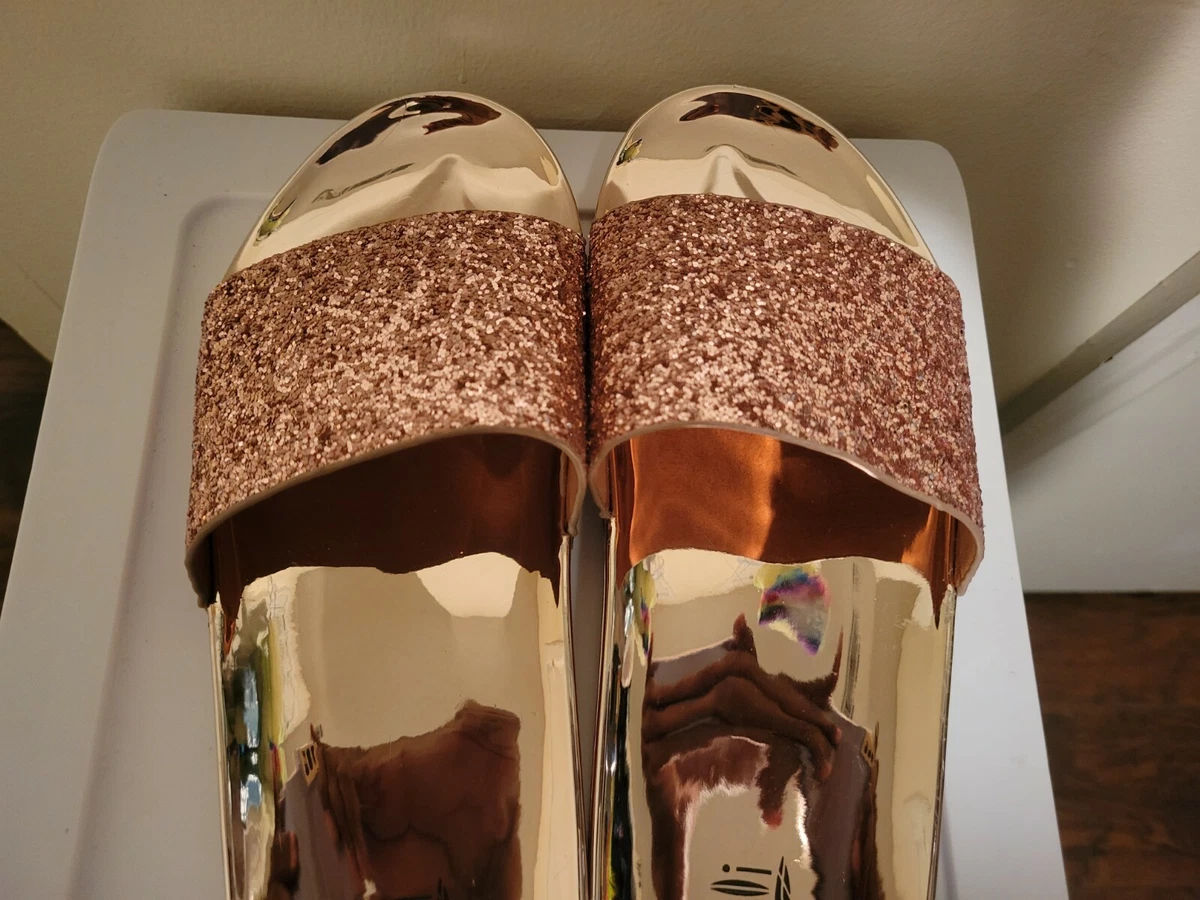 Rose gold sandals size 9 clearance