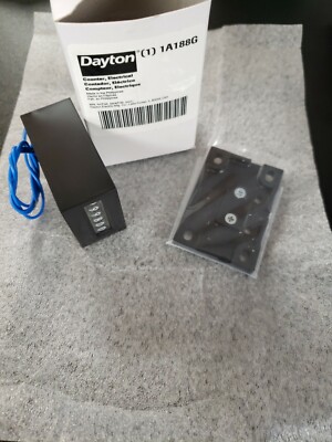 DAYTON 1A188G Elect Counter,6 Digit,Base Mount,115VAC