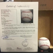 MASAHIRO TANAKA NEW YORK YANKEES JSA LOA M.L. SIGNED BASEBALL JSA LOA Y54409