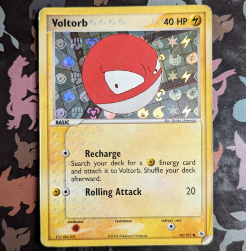 Voltorb 80/101 Reverse Holo EX Hidden Legends Pokemon Card HP (Peeling) - Picture 1 of 13