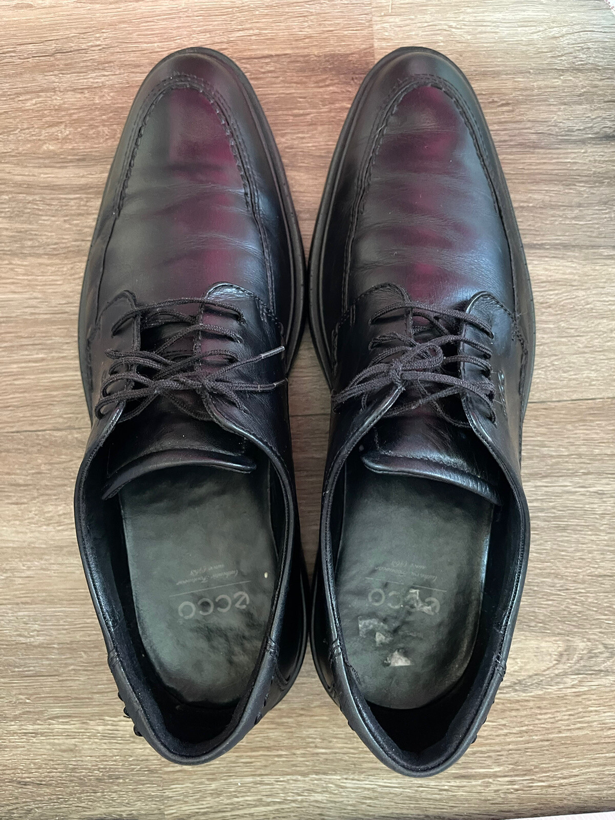 SAOLA Scarpe eleganti Oxford stringate Ecco 49514 da uomo in pelle nera tinta unita taglia 45 US 11 5