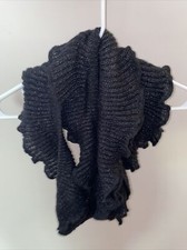 Black Scarf with Glitter Accents