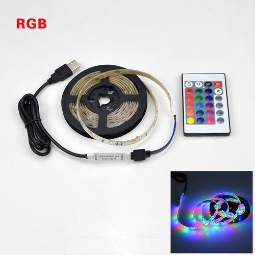 5050 RGB LED Strip Light Bar TV Back Lighting Kit+USB Remote Control 5V 30SMD/M - Picture 10 of 19