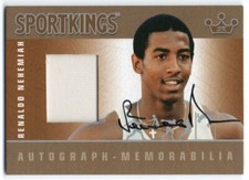 2010 Sportkings Autograph Memorabilia Silver AMRN-2 Renaldo Nehemiah GU Auto /40