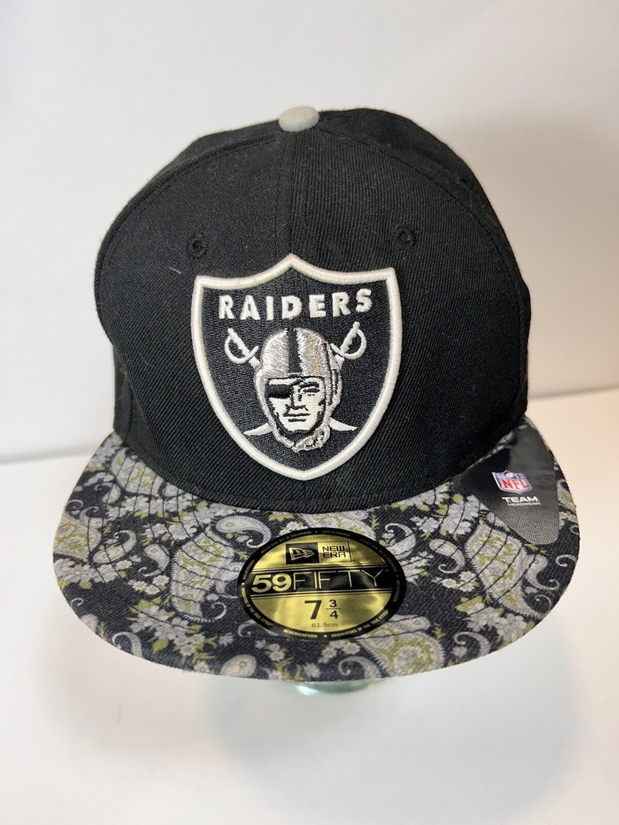 Raiders New Era Paisley Hats New Era 59Fifty Las Vegas Raiders