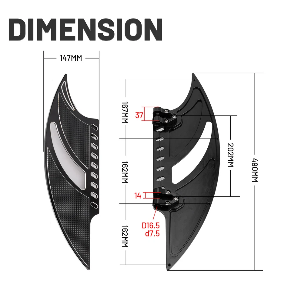 Estriberas de piso estiradas para conductor CNC para Harley Electra Road Glide Fatboy Foto 2 de 4