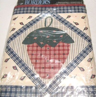 Wallpaper Border Fashion Point Country Strawberries Imperial Wall NIP 15ft T-028