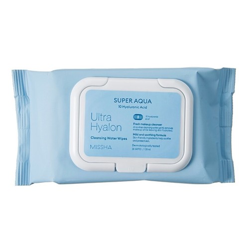 MISSHA Super Aqua Ultra Hyalron salviettine per acqua detergente 30 salviettine cosmetici coreani - Foto 2 di 4