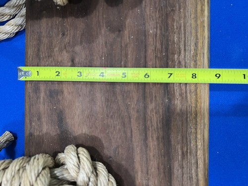 Solid Wood Tree Rope Swing 2ft Seat Amish Hand Made Beautiful, 16ft Rope New!!! - Picture 9 of 12
