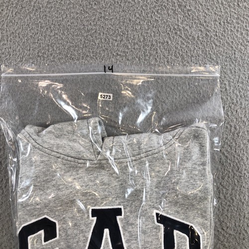 Gap Kids Pullover Hoodie Sweater Girls Large Gray Spell Out - Picture 13 of 13