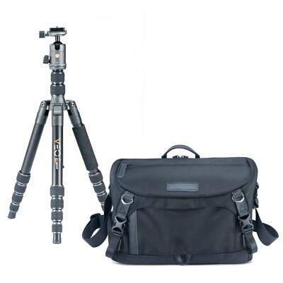 Vanguard VEO 2GO 265AB Aluminum Travel Tripod with VEO GO34M BK Shoulder Bag Kit