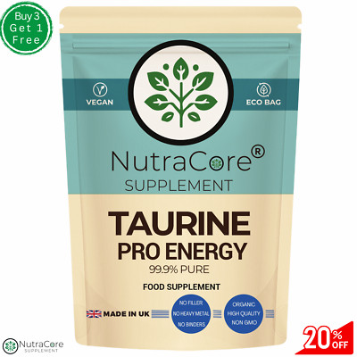 Taurin Kapseln 700mg Aminosäuren 99% Energieschub - 100% natürlich & vegan - 90 Kapseln