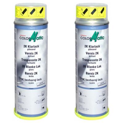 2 x Colormatic 2K Klarlack mit Härter 500ml 190469 Lackspray glänzend