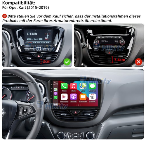 DAB+ 10,1" CarPlay Android 15 Autoradio Für Opel Karl 2015-2019 GPS NAVI WIFI BT - Bild 2 von 17