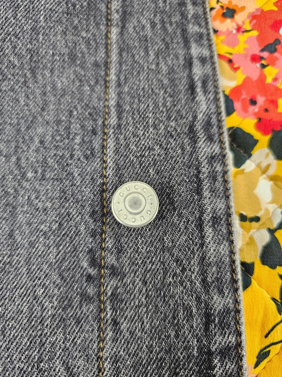 GUCCI Black Vintage Oversized Denim Jacket New Size IT48/M GUCCI Black Vintage Oversized Denim Jacket New Size IT48/M